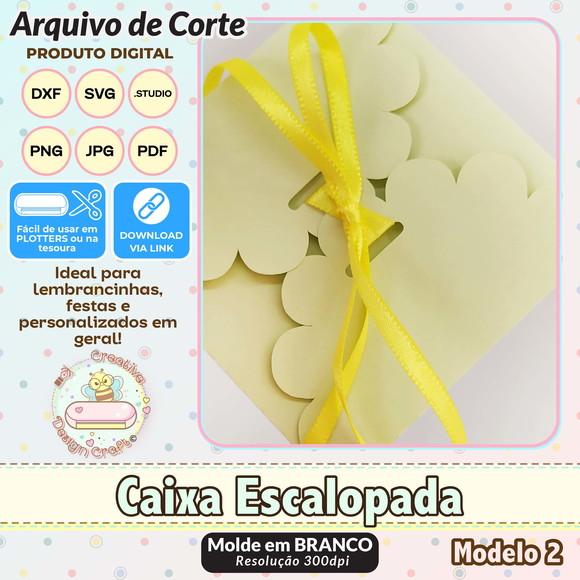 Arquivo de Corte Silhouette Caixa Escalopada Modelo 2