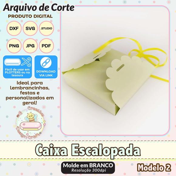 Arquivo de Corte Silhouette Caixa Escalopada Modelo 2