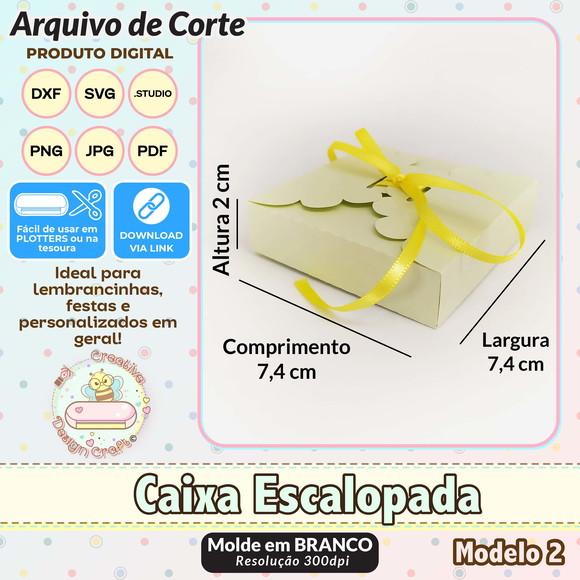 Arquivo de Corte Silhouette Caixa Escalopada Modelo 2