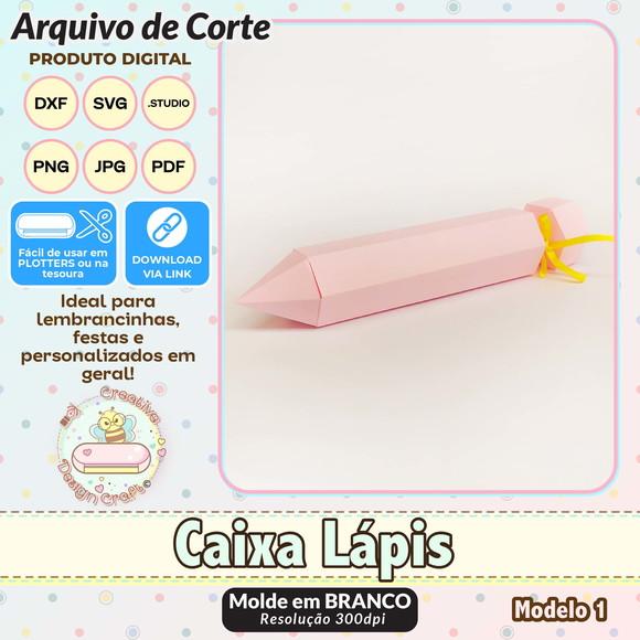Arquivo de Corte Silhouette Caixa Lápis Modelo 1