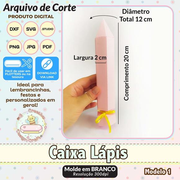 Arquivo de Corte Silhouette Caixa Lápis Modelo 1