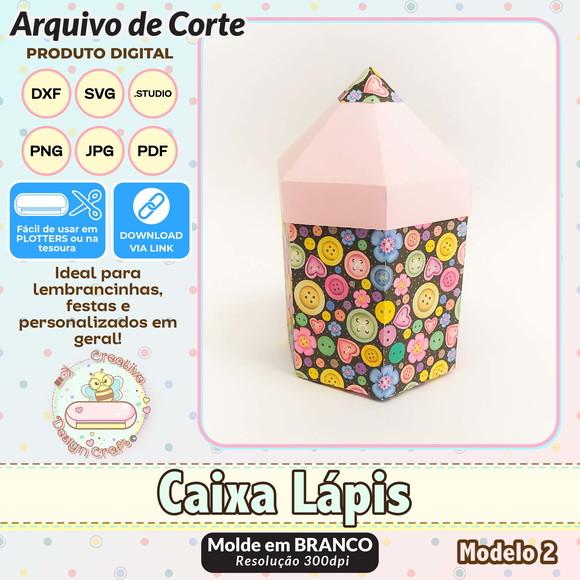 Arquivo de Corte Silhouette Caixa Lápis Modelo 2