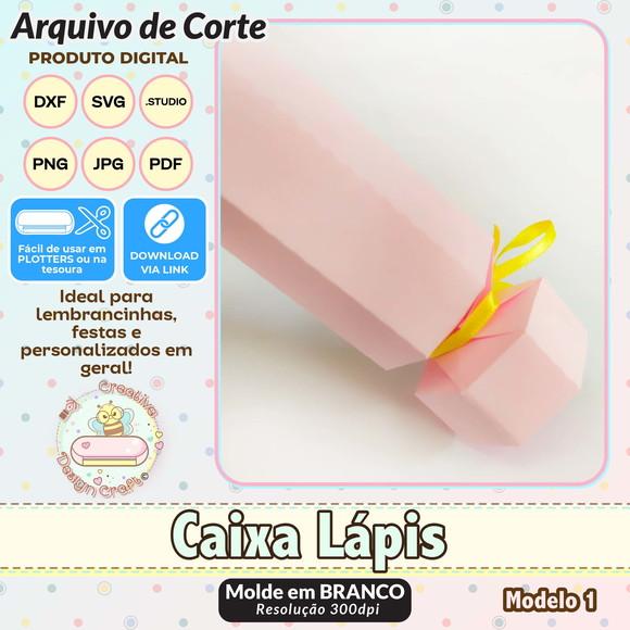 Arquivo de Corte Silhouette Caixa Lápis Modelo 1