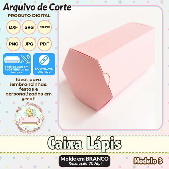 Arquivo de Corte Silhouette Caixa Lápis Modelo 3