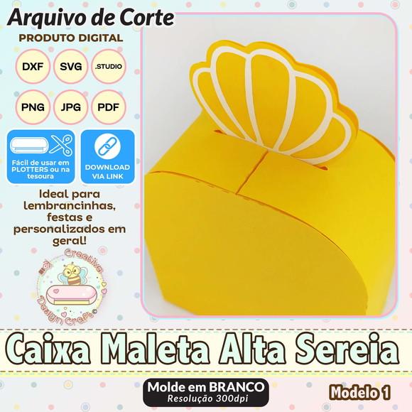 Arquivo de Corte Silhouette Caixa Maleta Alta Sereia