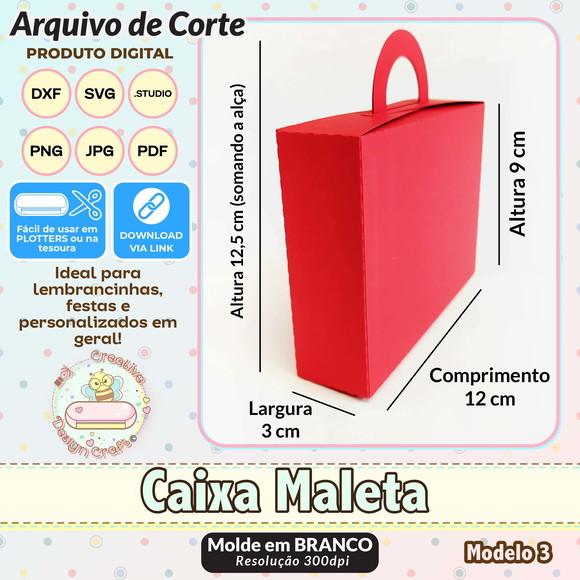 Arquivo de Corte Silhouette Caixa Maleta Modelo 3