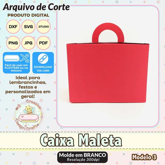 Arquivo de Corte Silhouette Caixa Maleta Modelo 3