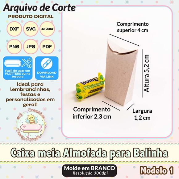 Arquivo de Corte Silhouette Caixa Meia Almofada Balinha