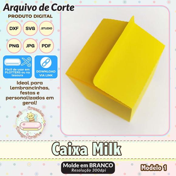 Arquivo de Corte Silhouette Caixa Milk