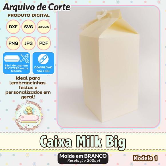 Arquivo de Corte Silhouette Caixa Milk Big