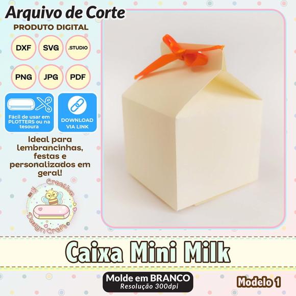 Arquivo de Corte Silhouette Caixa Mini Milk