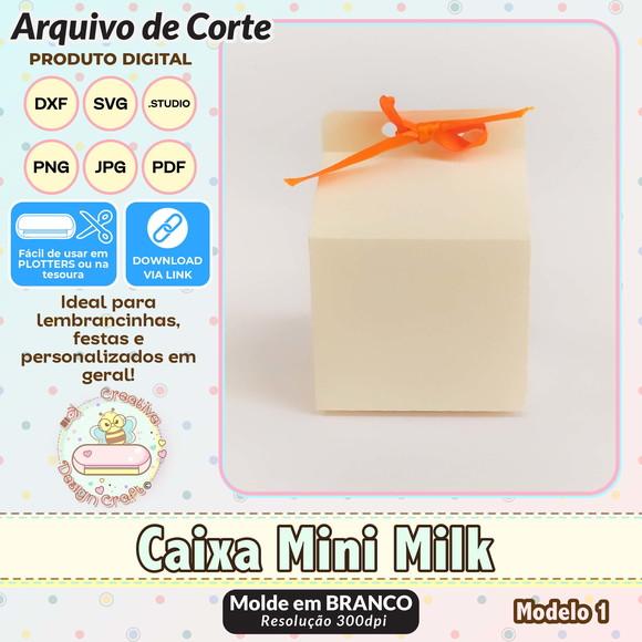 Arquivo de Corte Silhouette Caixa Mini Milk