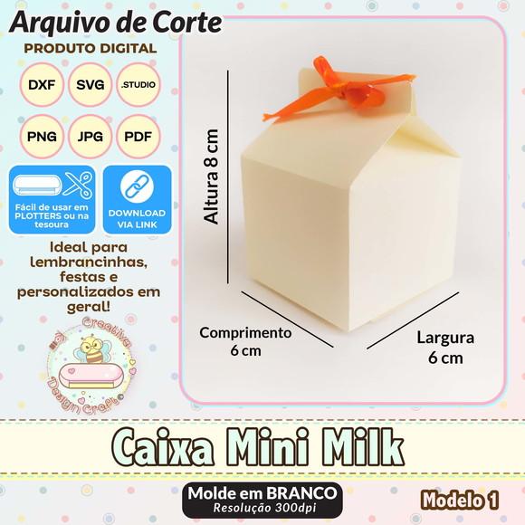 Arquivo de Corte Silhouette Caixa Mini Milk