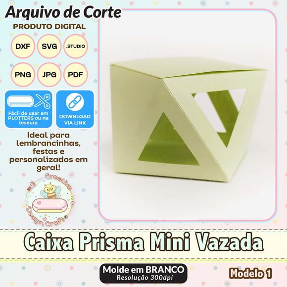 Arquivo de Corte Silhouette Caixa Mini Prisma Vazada