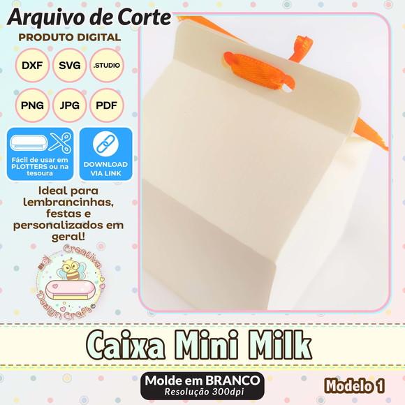 Arquivo de Corte Silhouette Caixa Mini Milk