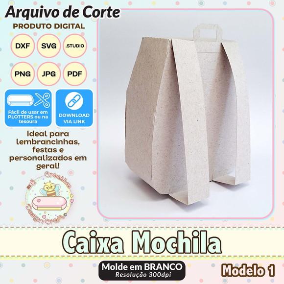 Arquivo de Corte Silhouette Caixa Mochila