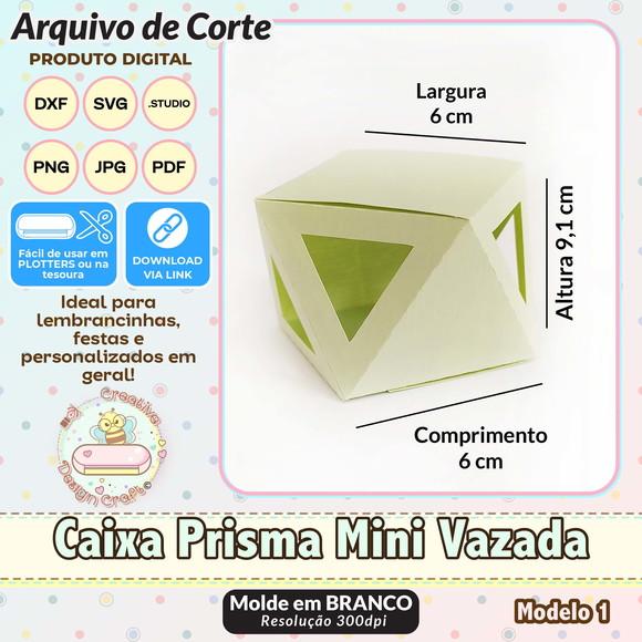 Arquivo de Corte Silhouette Caixa Mini Prisma Vazada