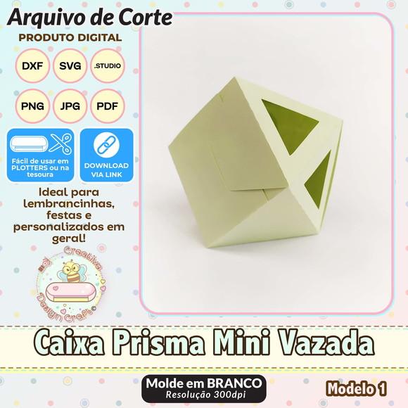 Arquivo de Corte Silhouette Caixa Mini Prisma Vazada