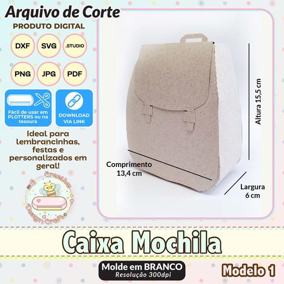 Arquivo de Corte Silhouette Caixa Mochila