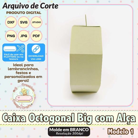 Arquivo de Corte Silhouette Caixa Octogonal Big com Alça