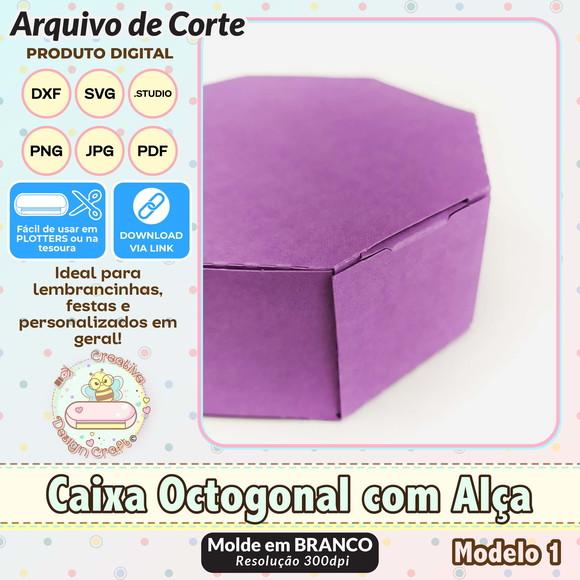 Arquivo de Corte Silhouette Caixa Octogonal com Alça