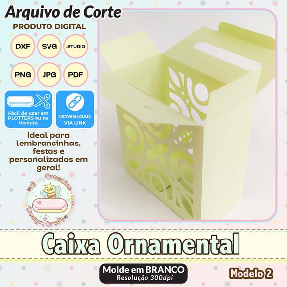 Arquivo de Corte Silhouette Caixa Ornamental Modelo 2