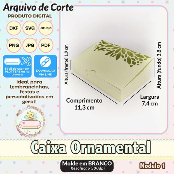 Arquivo de Corte Silhouette Caixa Ornamental Modelo 1