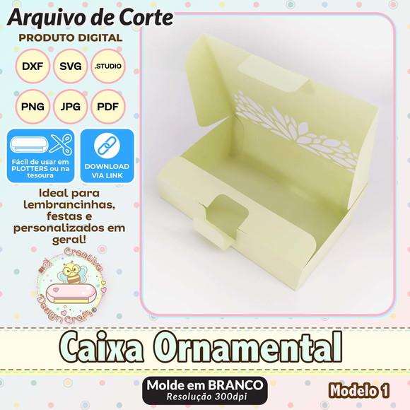 Arquivo de Corte Silhouette Caixa Ornamental Modelo 1