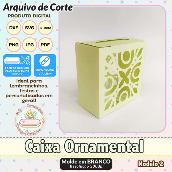 Arquivo de Corte Silhouette Caixa Ornamental Modelo 2