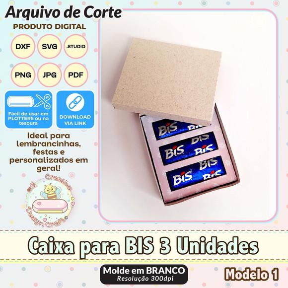 Arquivo de Corte Silhouette Caixa para Bis 3 Unidades