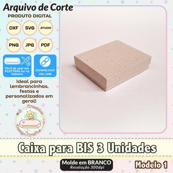 Arquivo de Corte Silhouette Caixa para Bis 3 Unidades