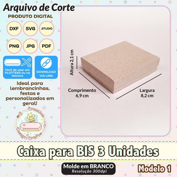 Arquivo de Corte Silhouette Caixa para Bis 3 Unidades