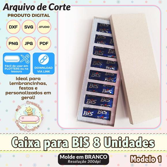 Arquivo de Corte Silhouette Caixa para Bis 8 Unidades