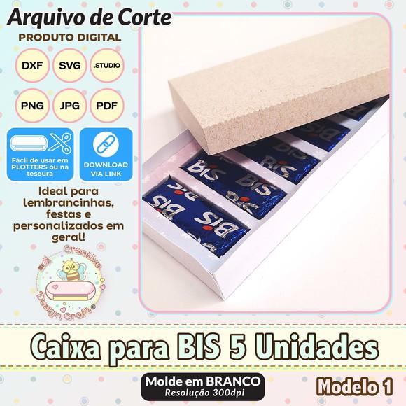 Arquivo de Corte Silhouette Caixa para Bis 5 Unidades