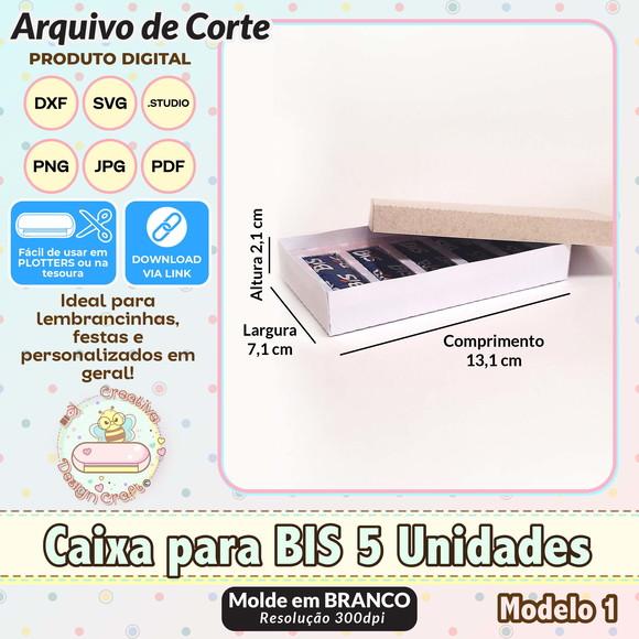 Arquivo de Corte Silhouette Caixa para Bis 5 Unidades