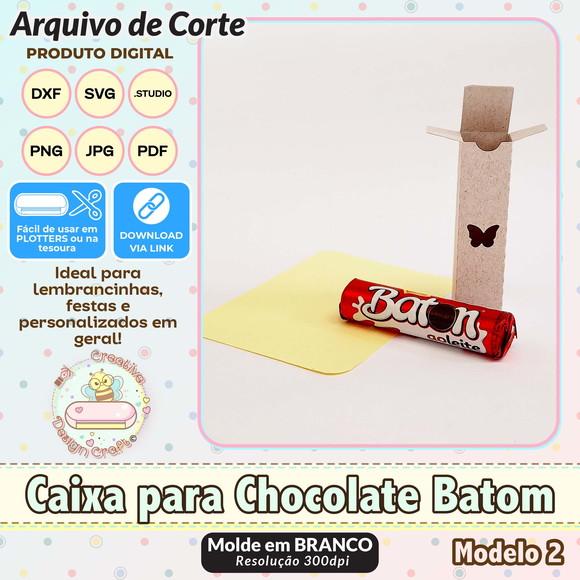 Arquivo de Corte Silhouette Caixa para Chocolate Batom 2