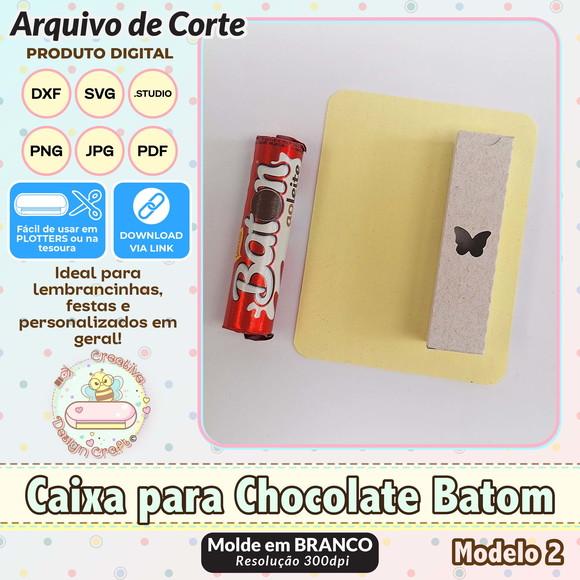 Arquivo de Corte Silhouette Caixa para Chocolate Batom 2