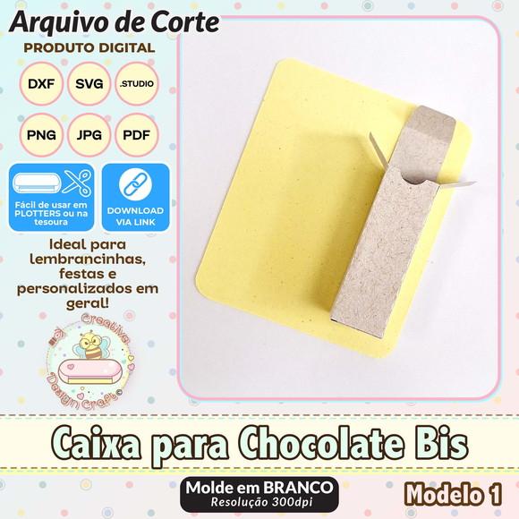 Arquivo de Corte Silhouette Caixa para Chocolate Bis 1