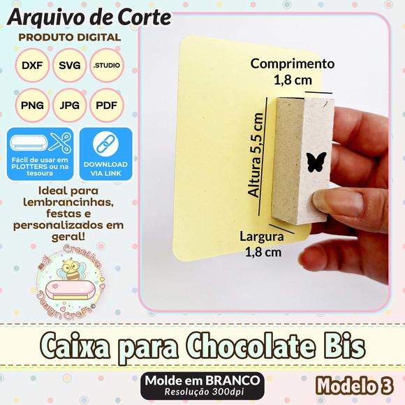 Arquivo de Corte Silhouette Caixa para Chocolate Bis 3