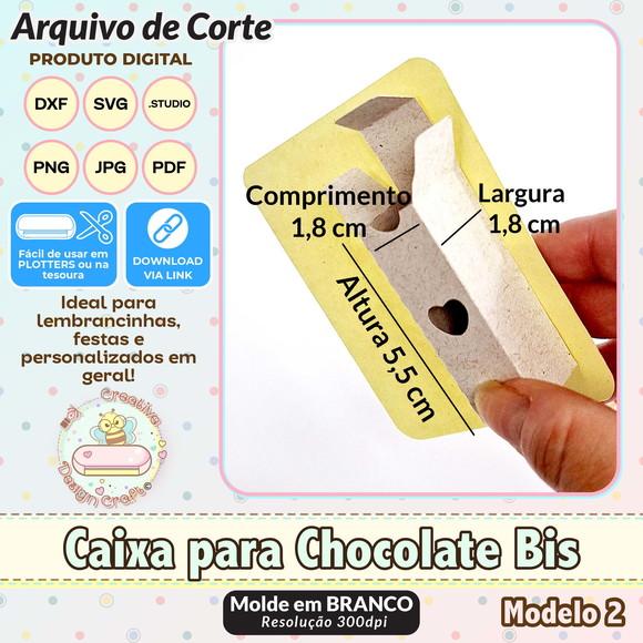 Arquivo de Corte Silhouette Caixa para Chocolate Bis 2