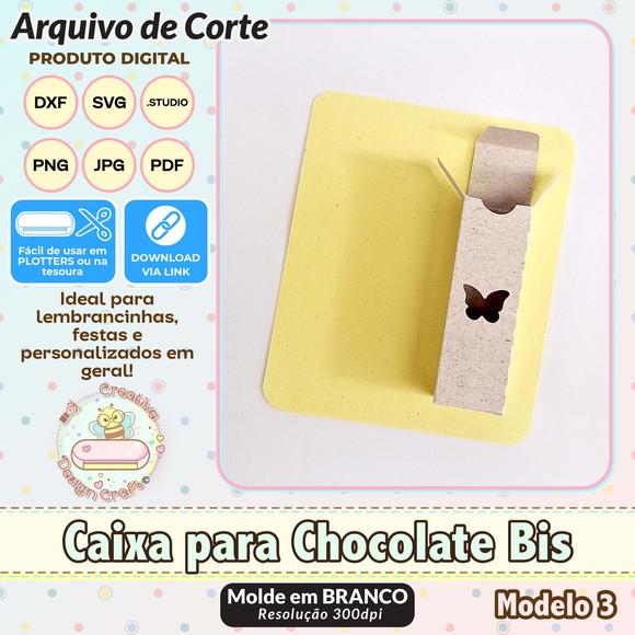 Arquivo de Corte Silhouette Caixa para Chocolate Bis 3
