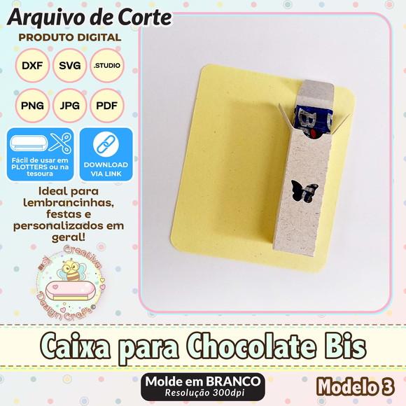 Arquivo de Corte Silhouette Caixa para Chocolate Bis 3