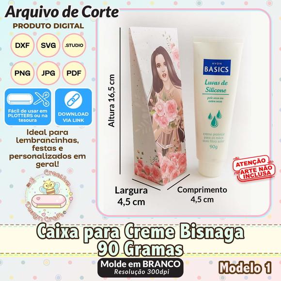 Arquivo de Corte Silhouette Caixa para Creme Modelo 1
