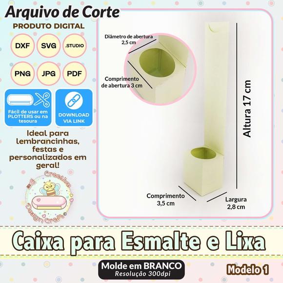 Arquivo de Corte Silhouette Caixa para Esmalte e Lixa