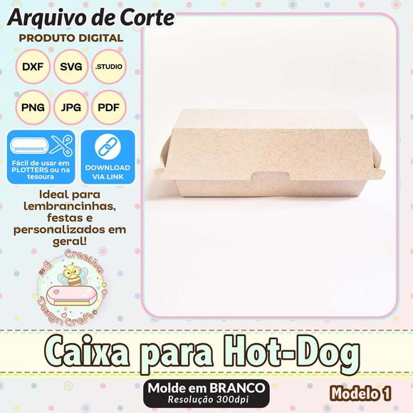Arquivo de Corte Silhouette Caixa para Hot Dog