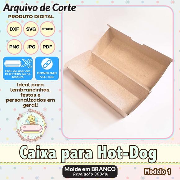 Arquivo de Corte Silhouette Caixa para Hot Dog
