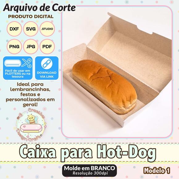 Arquivo de Corte Silhouette Caixa para Hot Dog