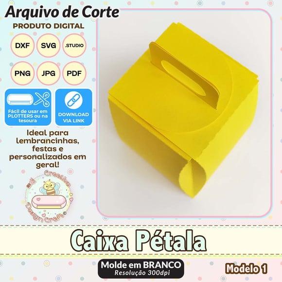 Arquivo de Corte Silhouette Caixa Pétala