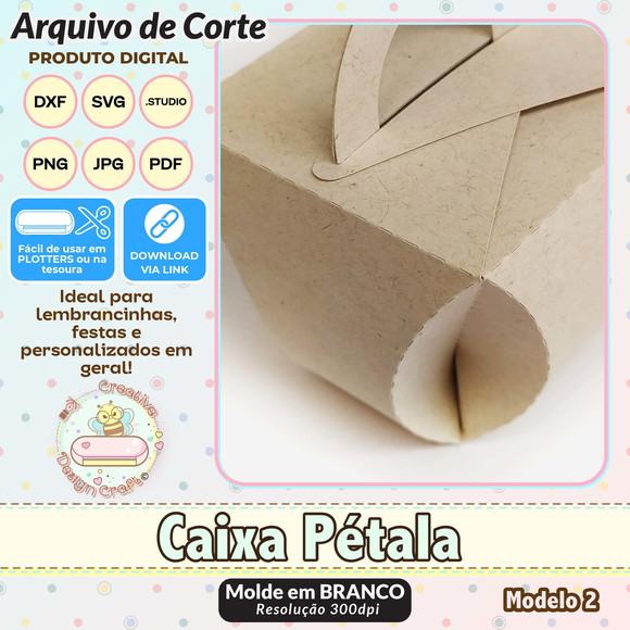 Arquivo de Corte Silhouette Caixa Pétala Modelo 2
