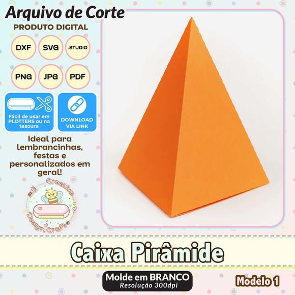 Arquivo de Corte Silhouette Caixa Pirâmide Modelo 1